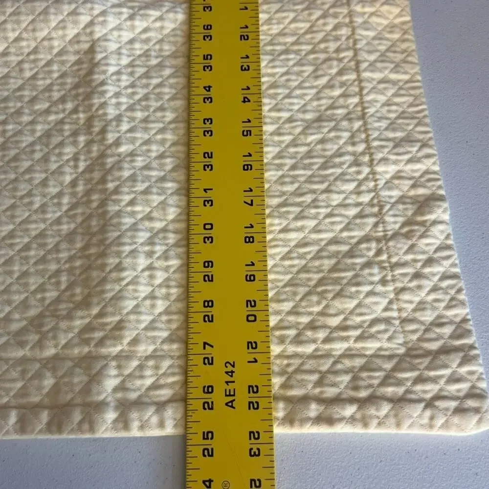 Restoration Hardware Diamond Matelasse Standard Pillow Shams Butter Yellow Set 2